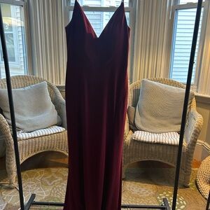 Jump Red Sleeveless V-Neck Maxi Gown